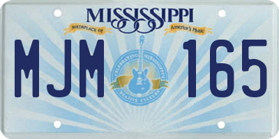 MS license plate MJM165