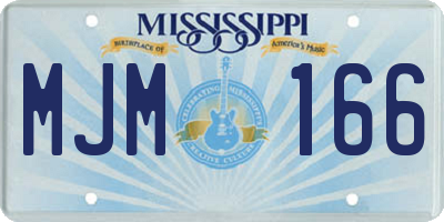 MS license plate MJM166