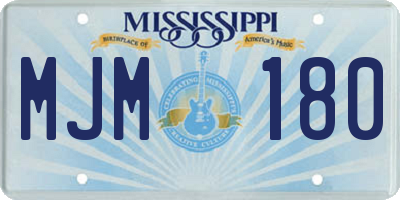 MS license plate MJM180