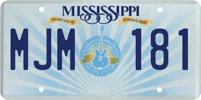 MS license plate MJM181