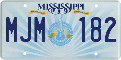 MS license plate MJM182