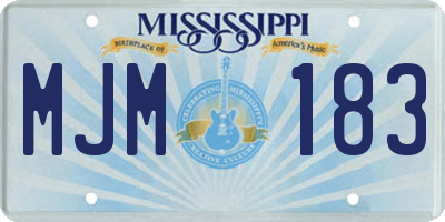 MS license plate MJM183