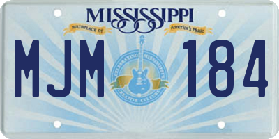 MS license plate MJM184