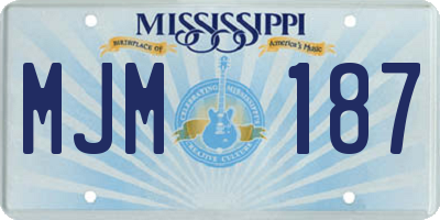 MS license plate MJM187
