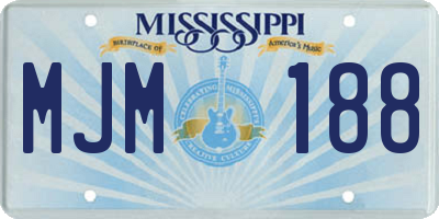 MS license plate MJM188