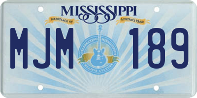 MS license plate MJM189