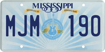 MS license plate MJM190