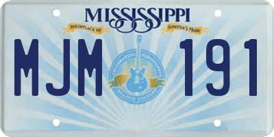 MS license plate MJM191