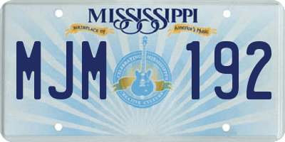 MS license plate MJM192