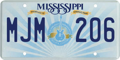 MS license plate MJM206