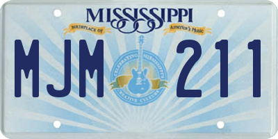 MS license plate MJM211