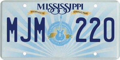 MS license plate MJM220