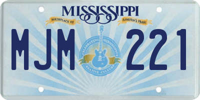 MS license plate MJM221