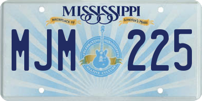MS license plate MJM225