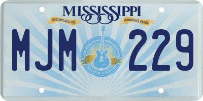 MS license plate MJM229