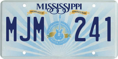 MS license plate MJM241