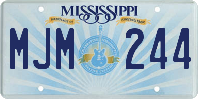 MS license plate MJM244