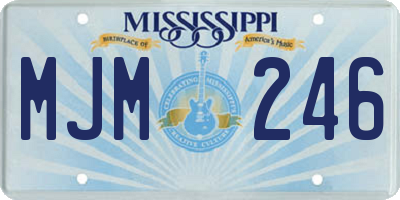 MS license plate MJM246