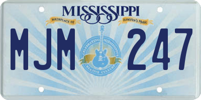 MS license plate MJM247