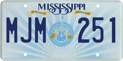 MS license plate MJM251