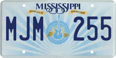 MS license plate MJM255