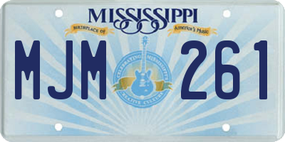 MS license plate MJM261