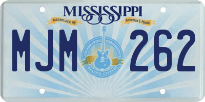 MS license plate MJM262