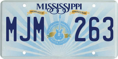 MS license plate MJM263