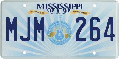 MS license plate MJM264