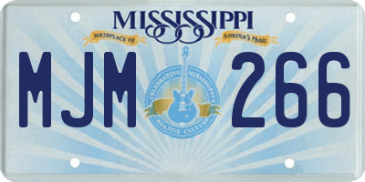 MS license plate MJM266