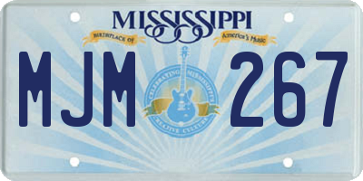 MS license plate MJM267