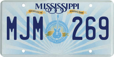 MS license plate MJM269