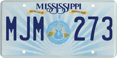 MS license plate MJM273