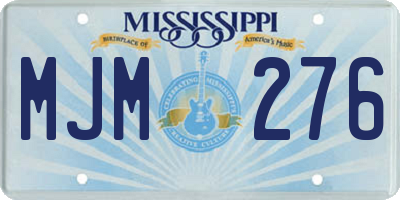 MS license plate MJM276
