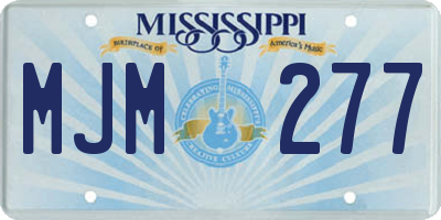 MS license plate MJM277