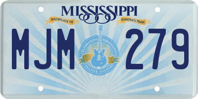 MS license plate MJM279