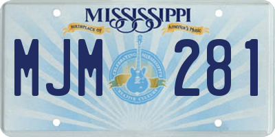 MS license plate MJM281