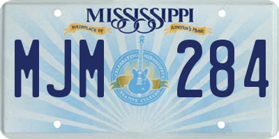 MS license plate MJM284