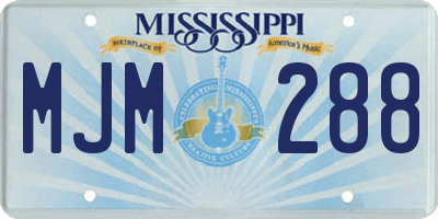 MS license plate MJM288