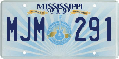 MS license plate MJM291