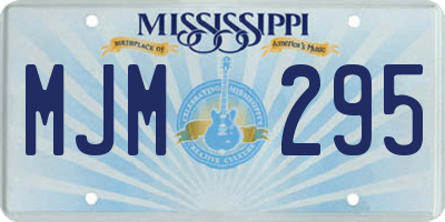 MS license plate MJM295