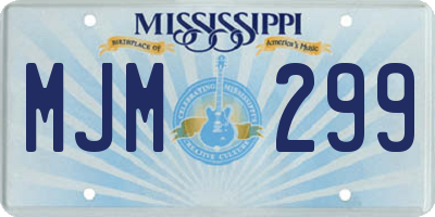 MS license plate MJM299