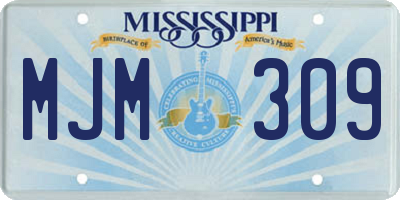 MS license plate MJM309