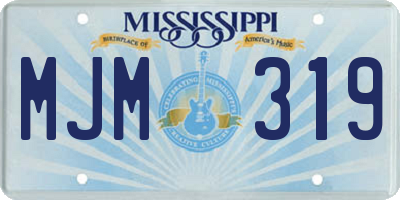 MS license plate MJM319