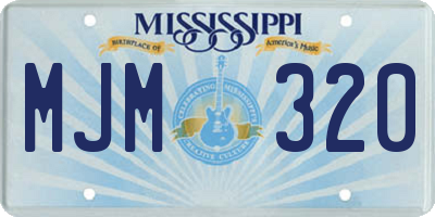 MS license plate MJM320