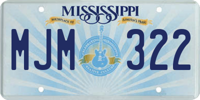 MS license plate MJM322
