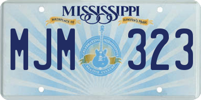 MS license plate MJM323