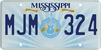 MS license plate MJM324
