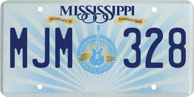 MS license plate MJM328