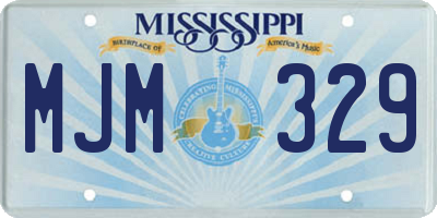 MS license plate MJM329